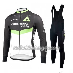 Set Langarmtrikot + Trägerhose Lange 2017 Dimension Data Damen N001